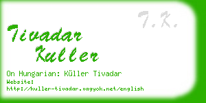 tivadar kuller business card